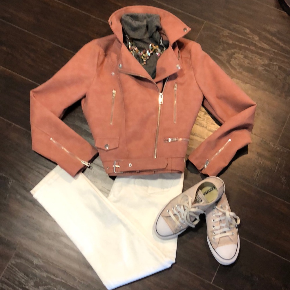 Forever 21, faux suede. Moto jacket